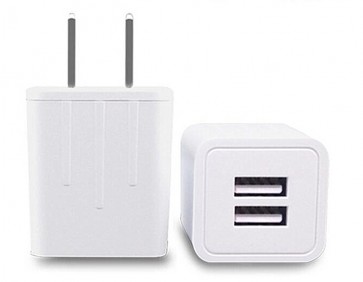 5V2.1A 3C/FCC certification 2-Port Dual USB Wall Charger with Smart Technology for iPhone 7 / 6s / Plus, iPad Series, Galaxy S & Note Series, HTC, LG, Nexus and More 