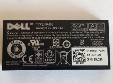 Replacement Dell Poweredge Perc 5i 6i P9110 NU209 U8735 XJ547 FR463 Battery