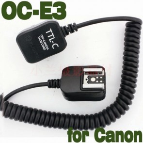 OC-E3 TTL TTL-C Off Camera Shoe Cable for Canon EOS 630 Speedlites 