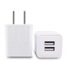 5V2.1A 3C/FCC certification 2-Port Dual USB Wall Charger with Smart Technology for iPhone 7 / 6s / Plus, iPad Series, Galaxy S & Note Series, HTC, LG, Nexus and More 